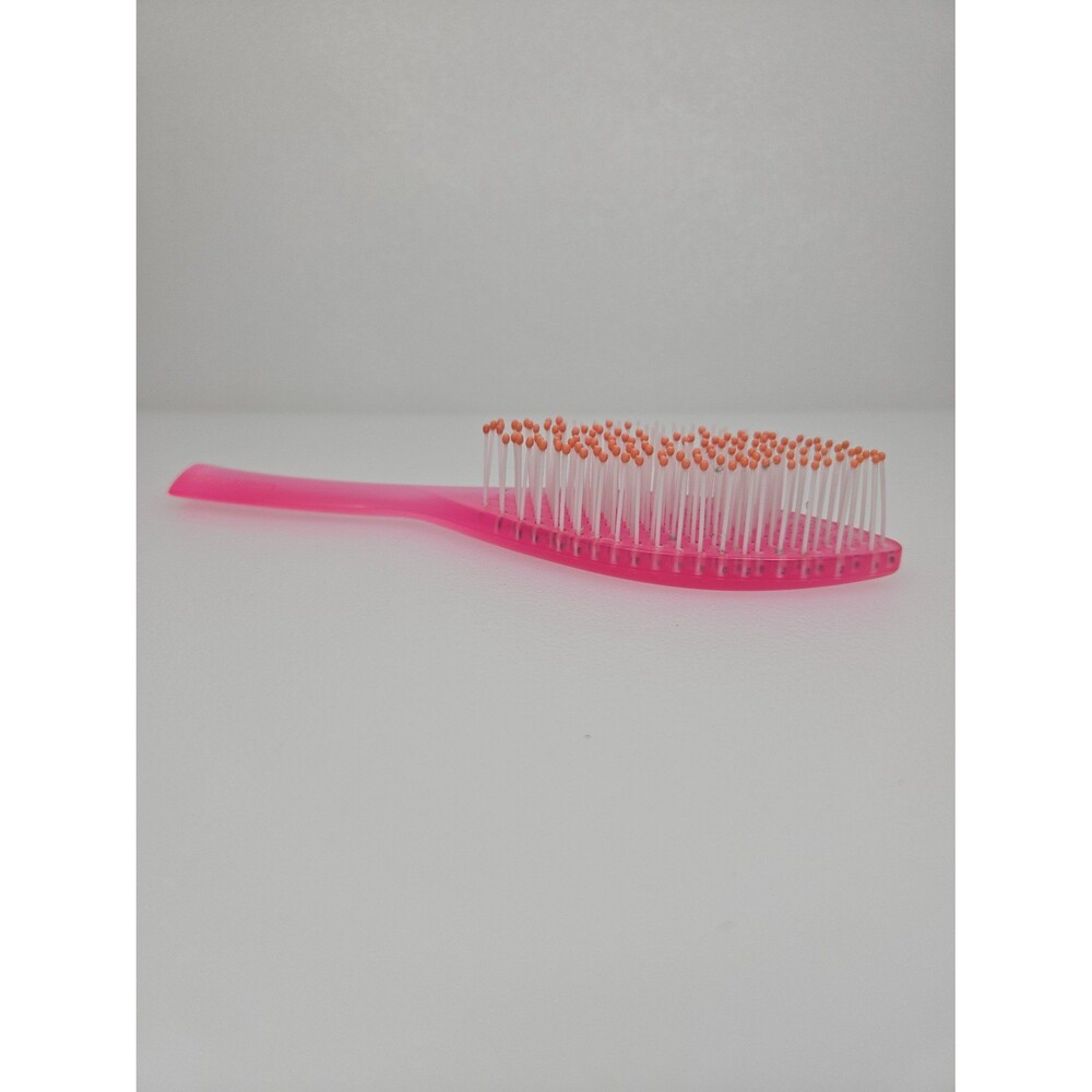 Vintage Estee Lauder Pink Curved Ball Tipped Hair Brush 7.5” Purse Travel Size